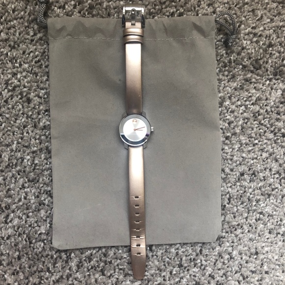 Movado Accessories - Movado Bold Genuine Leather Wristwatch